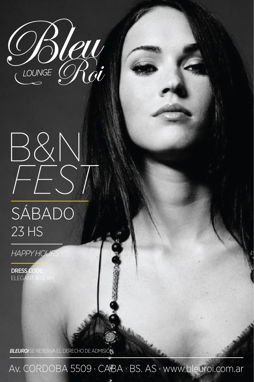 Afiche: Bleu Roi · B&N Fest — diseño de Guillermo Cardoso