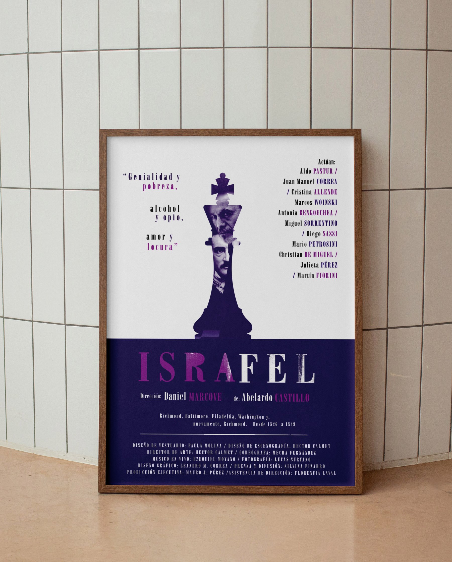 Afiche: Israfel — diseño de Guillermo Cardoso